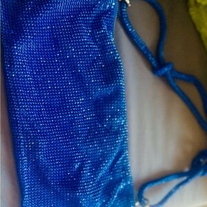 Elegant Blue Rhinestone Women's Bag